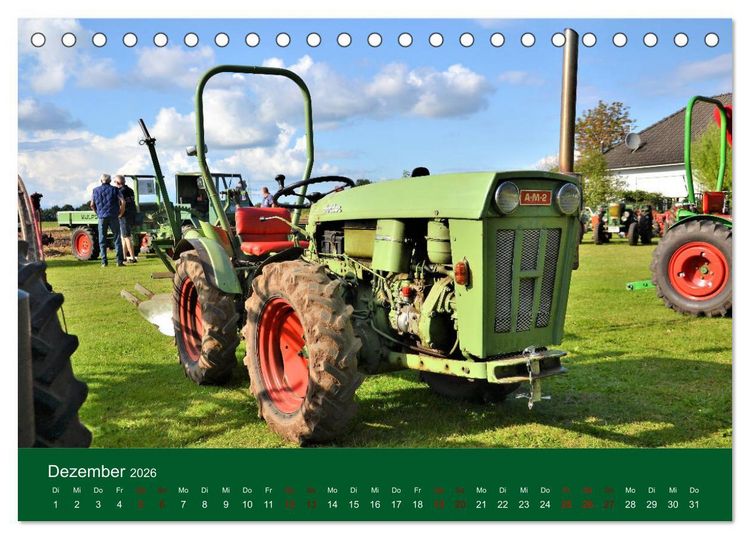 Produktbild: TRECKER-SCHLEPPER. Unverzichtbare Helfer in der Landwirtschaft (Tischkalender 2026 DIN A5 quer), CALVENDO Monatskalender