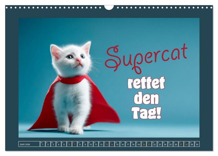 Produktbild: Katzenhumor - Ein Jahr voller Flauschalarm (Wandkalender 2026 DIN A3 quer), CALVENDO Monatskalender
