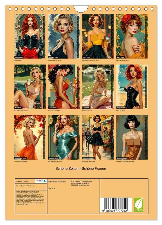 Produktbild: Sch&ouml;ne Zeiten - Sch&ouml;ne Frauen (Wandkalender 2026 DIN A4 hoch), CALVENDO Monatskalender