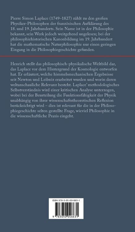 Produktbild: Die Fixierung des modernen Wissenschaftsideals durch Laplace