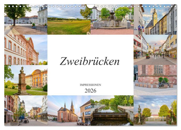 Produktbild: Zweibr&uuml;cken Impressionen (Wandkalender 2026 DIN A3 quer), CALVENDO Monatskalender