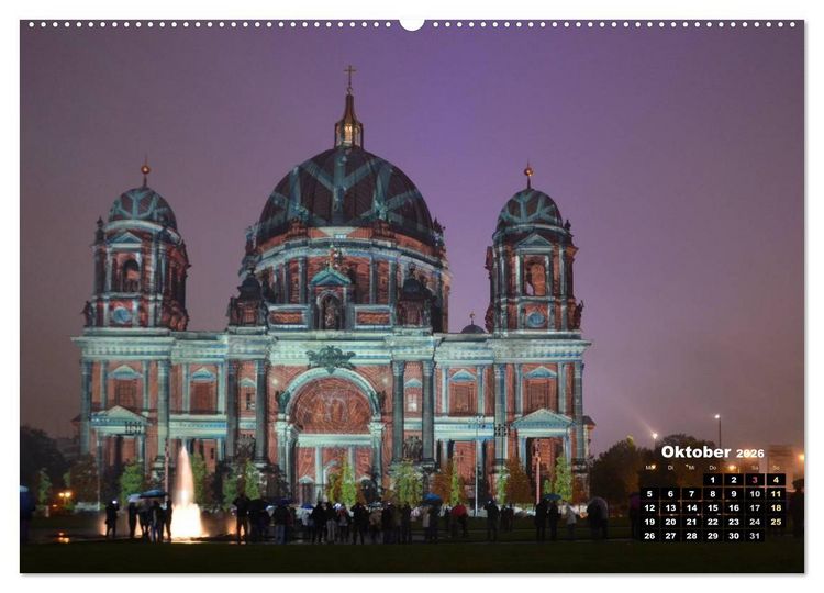 Produktbild: Berlin im Lichterglanz 2026 (Wandkalender 2026 DIN A2 quer), CALVENDO Monatskalender