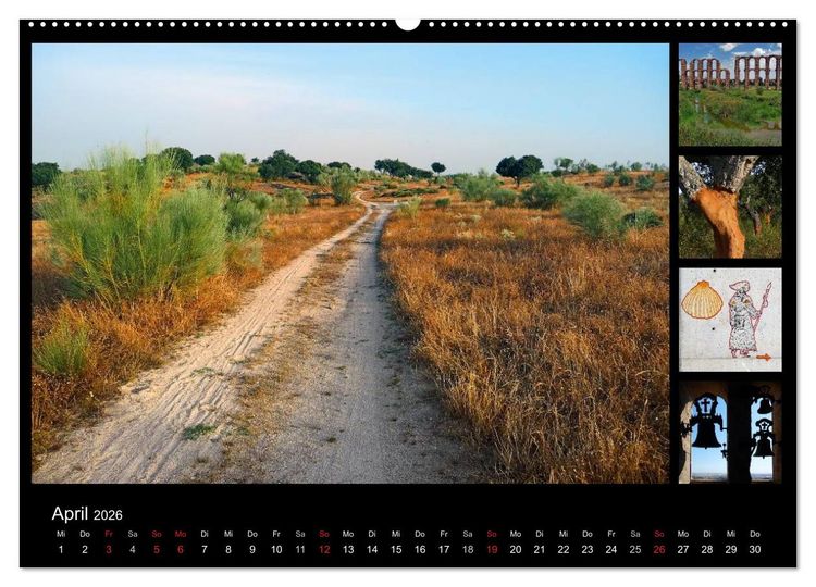 Produktbild: Via de la Plata - auf dem Jakobsweg von Sevilla nach Santiago (Wandkalender 2026 DIN A2 quer), CALVENDO Monatskalender