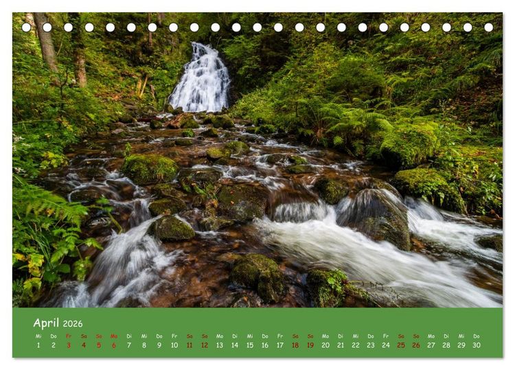 Produktbild: Wassertr&auml;ume im Schwarzwald (Tischkalender 2026 DIN A5 quer), CALVENDO Monatskalender