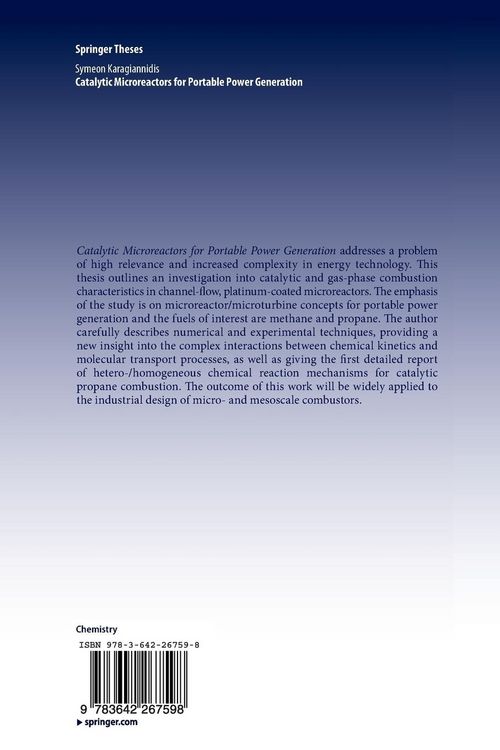 Produktbild: Catalytic Microreactors for Portable Power Generation