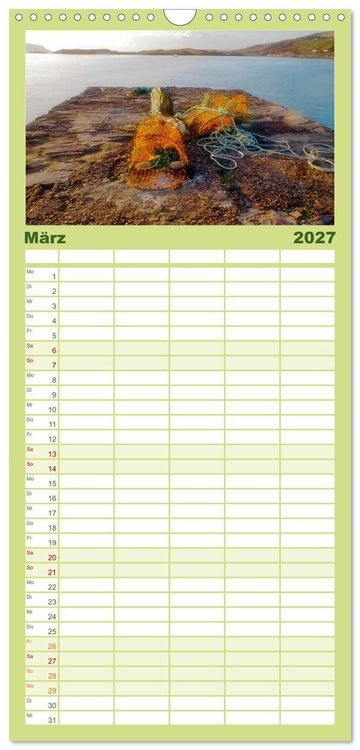 Produktbild: Familienplaner 2027 - Skellig Coast - Irlands sch&ouml;nste K&uuml;ste mit 5 Spalten (Wandkalender, 21 x 45 cm) CALVENDO