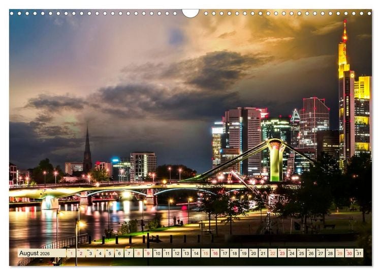 Produktbild: Metropolen - Nacht Skylines (Wandkalender 2026 DIN A3 quer), CALVENDO Monatskalender