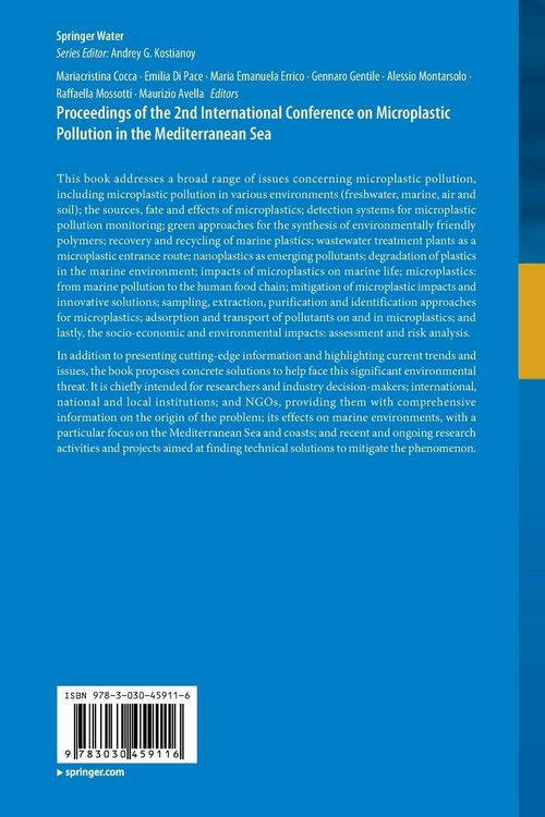 Produktbild: Proceedings of the 2nd International Conference on Microplastic Pollution in the Mediterranean Sea