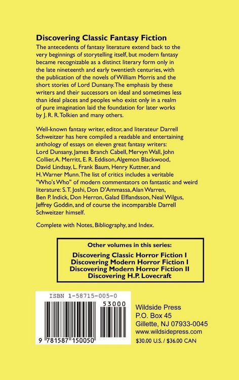 Produktbild: Discovering Classic Fantasy Fiction
