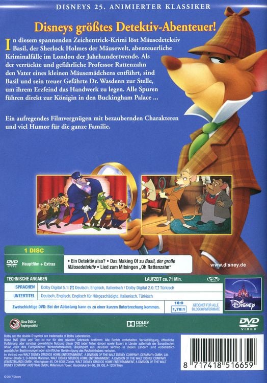 Produktbild: Basil - Der gro&szlig;e M&auml;usedetektiv - Disney Classics