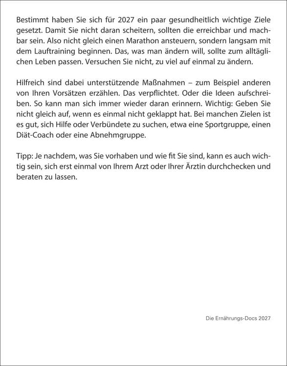 Produktbild: Die Ern&auml;hrungs-Docs - Gesund durch das Jahr Tagesabrei&szlig;kalender 2027
