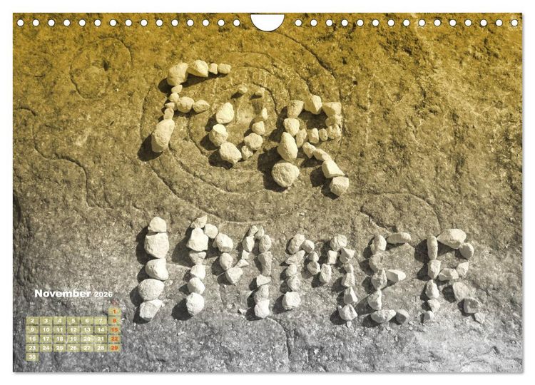 Produktbild: F&uuml;r Dich! - Eine Liebeserkl&auml;rung auf steinisch (Wandkalender 2026 DIN A4 quer), CALVENDO Monatskalender
