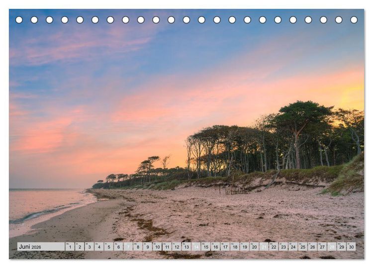 Produktbild: Wundersch&ouml;ne Ostsee - Traumhafte Stimmungen entlang der K&uuml;ste (Tischkalender 2026 DIN A5 quer), CALVENDO Monatskalender