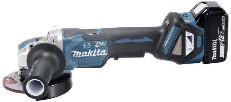 Produktbild: Makita DGA519RTJ Akku-Winkelschleifer 125 mm inkl. 2. Akku, inkl. Ladeger&auml;t 18 V 5 Ah