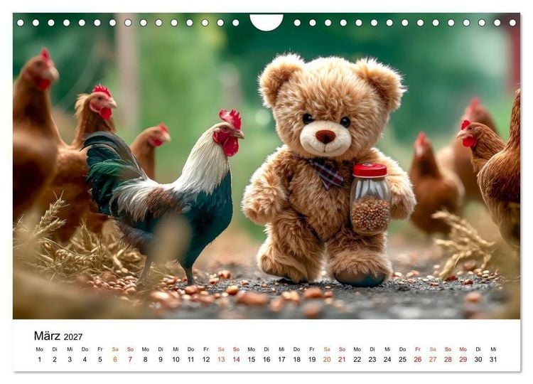 Produktbild: Teddyb&auml;r - klein aber oho (Wandkalender 2027 DIN A4 quer), CALVENDO Monatskalender