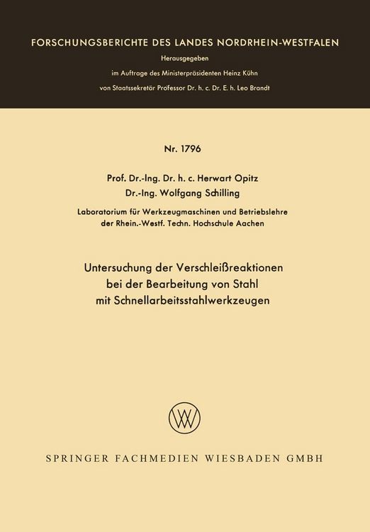 Produktbild: Untersuchung der Verschlei&szlig;reaktionen bei der Bearbeitung von Stahl mit Schnellarbeitsstahlwerkzeugen