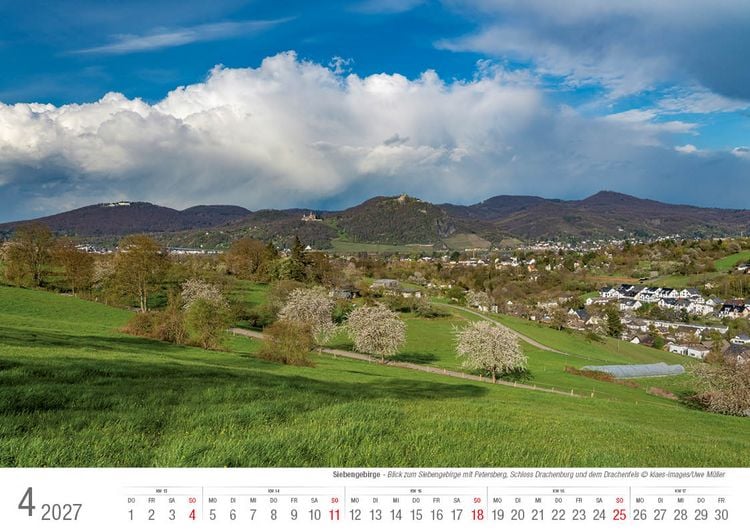Produktbild: Siebengebirge 2027 Bildkalender A4 quer, spiralgebunden