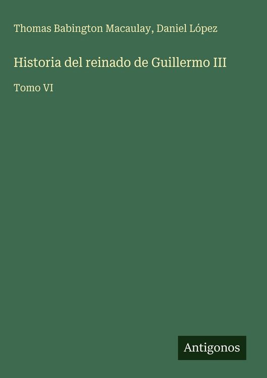 Produktbild: Historia del reinado de Guillermo III