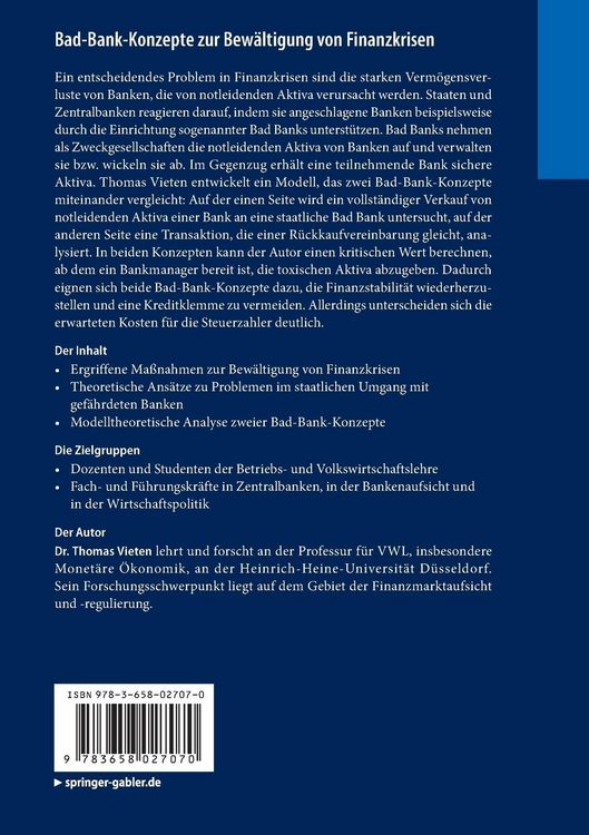 Produktbild: Bad-Bank-Konzepte zur Bew&auml;ltigung von Finanzkrisen
