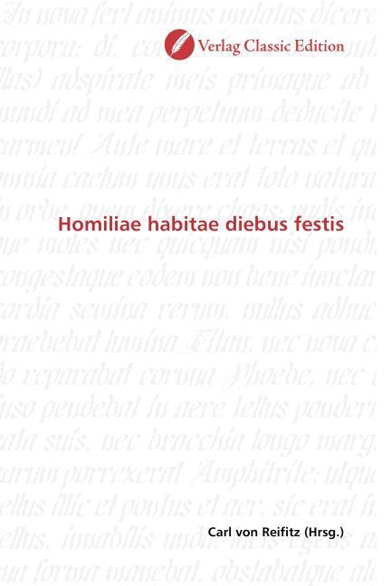 Produktbild: Homiliae habitae diebus festis