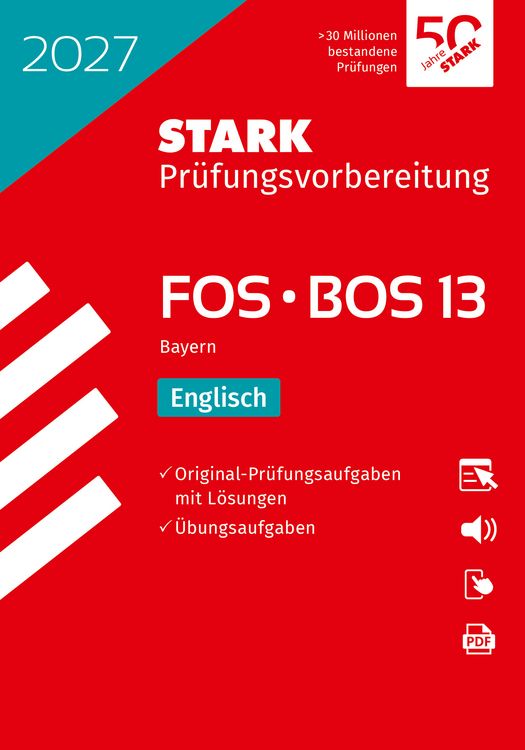Produktbild: STARK Englisch 13. Klasse - Abitur FOS/BOS 2027 Bayern - Pr&uuml;fungsvorbereitung