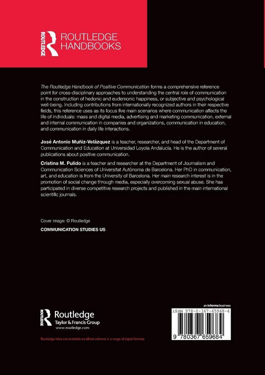Produktbild: The Routledge Handbook of Positive Communication