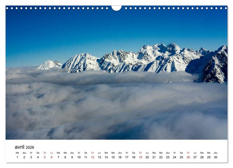 Produktbild: Le massif de Belledonne, vues sur les Alpes (Calendrier mural 2026 DIN A3 vertical), CALVENDO calendrier mensuel
