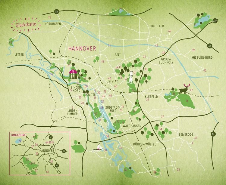 Grüne Glücksorte in Hannover