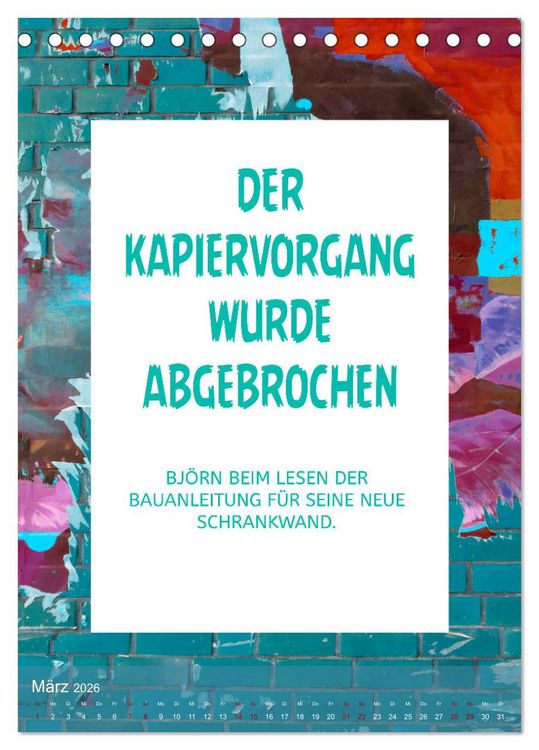 Produktbild: Lach du nur! - Flotte Spr&uuml;che schnell erkl&auml;rt (Tischkalender 2026 DIN A5 hoch), CALVENDO Monatskalender