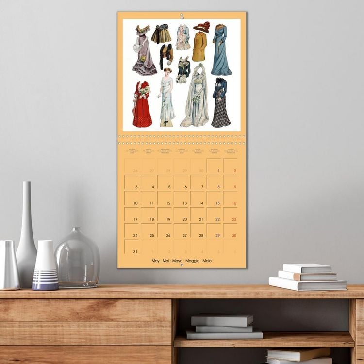 Produktbild: CHARMING OLD PAPER DOLLS (Wall Calendar 2027 12 &times; 12 Inch) CALVENDO 12 Month Wall Calendar