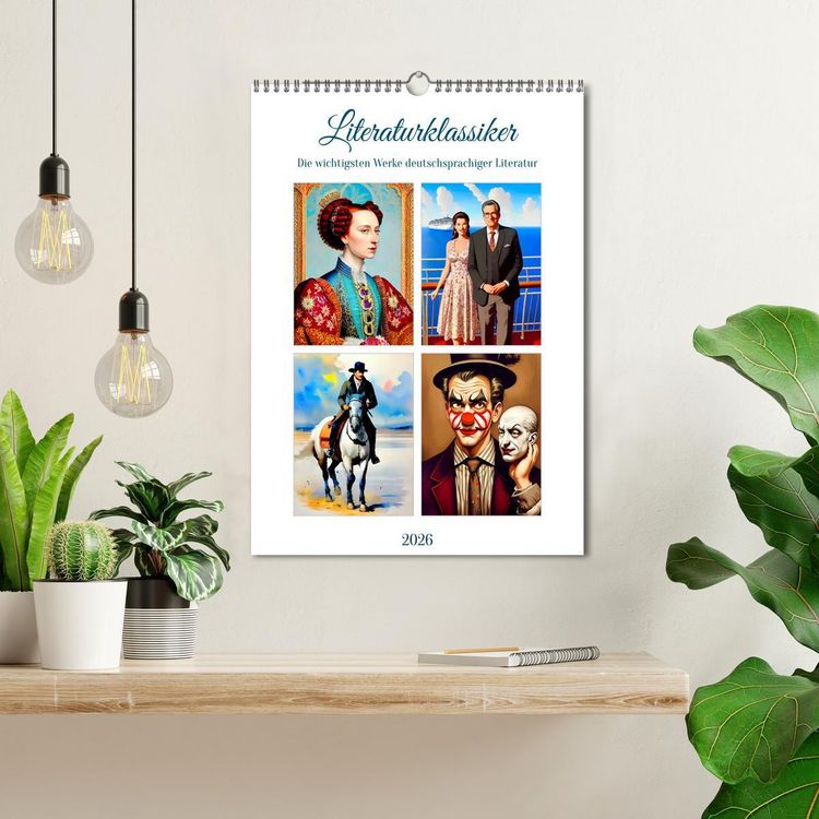 Produktbild: Literaturklassiker (Wandkalender 2026 DIN A3 hoch), CALVENDO Monatskalender