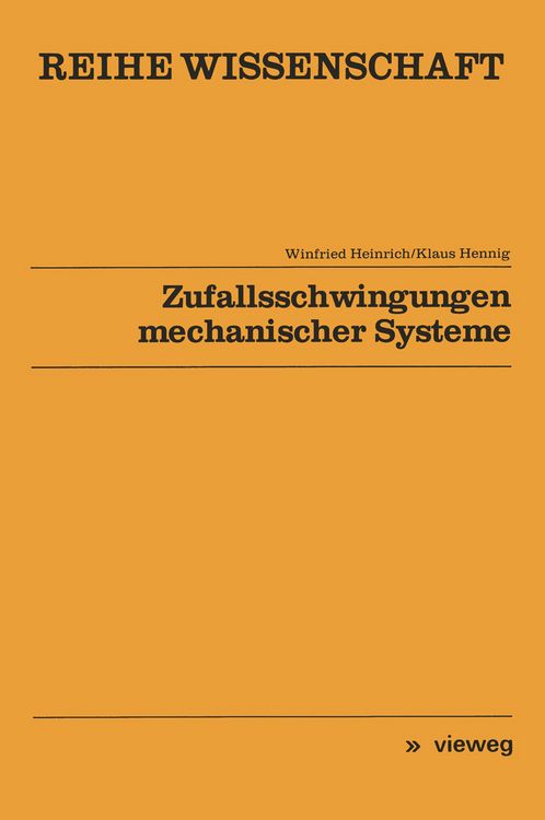 Produktbild: Zufallsschwingungen mechanischer Systeme