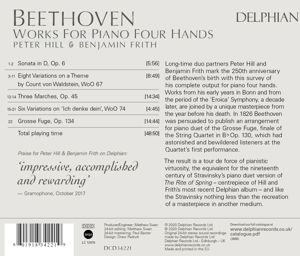 Produktbild: Peter Hill/Frith, B: Works for Piano Four Hands
