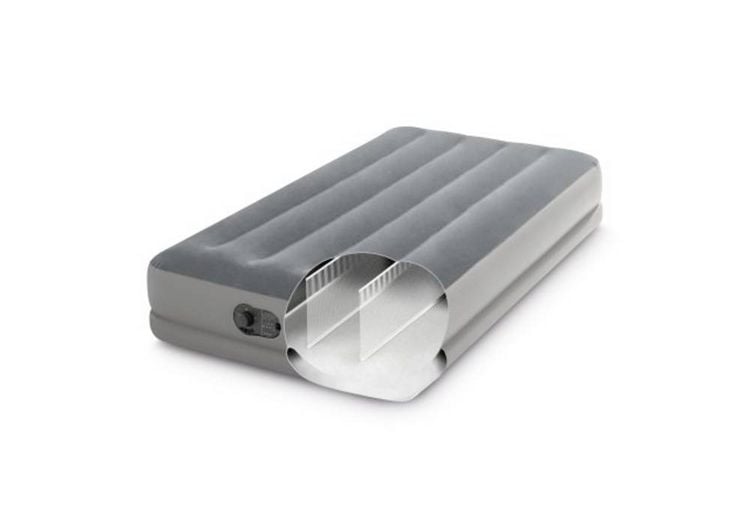 Produktbild: Intex 64112 TWIN DURA-BEAM PRESTIGE AIRBED W/FASTFILL USB PUMP Luftbett (L x B x H) 1910 x 990 x 300 mm Grau