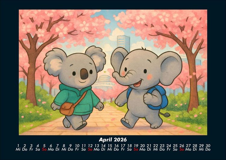 Produktbild: Kiki & Raffi - Reise durch Kanada 2026 Fotokalender DIN A4