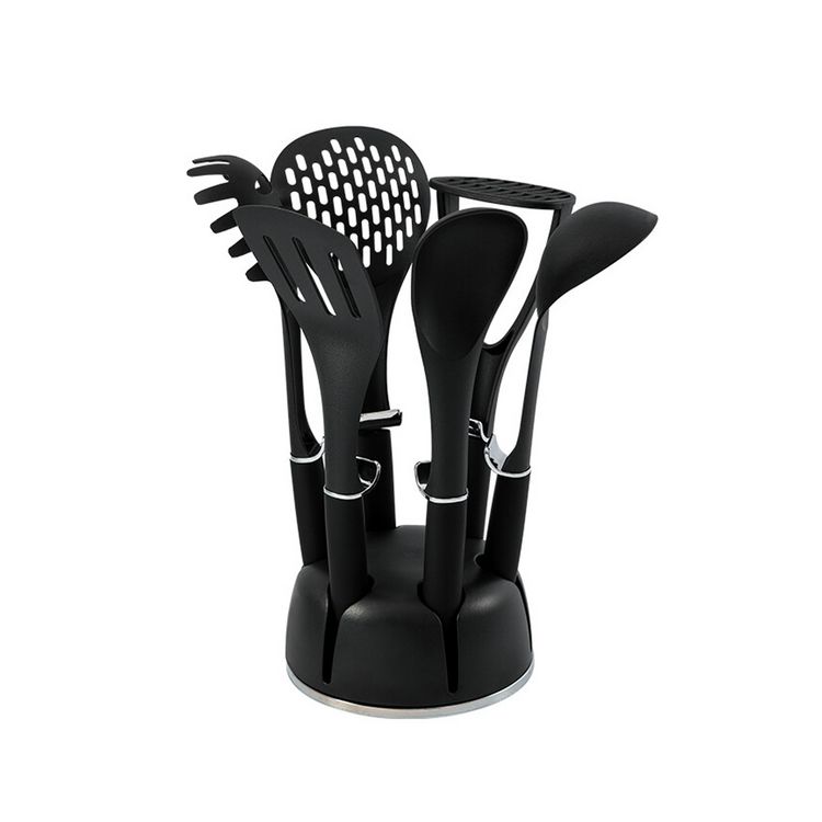 Produktbild: neuetischkultur 7-tlg. K&uuml;chenhelfer-Set Metallic Black 7-tlg. K&uuml;chenhelfer-Set Metallic Black