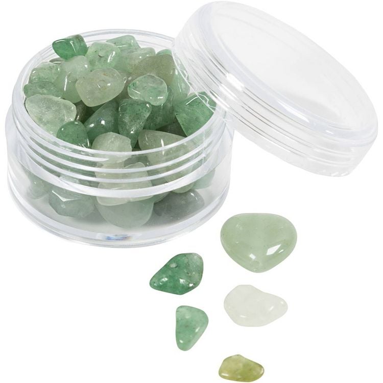 Produktbild: Creativ Company Kristallperlen, Aventurin-Quarz, D 7-12 mm, Lochgr&ouml;&szlig;e 1 mm, Gr&uuml;n, 63 Stk