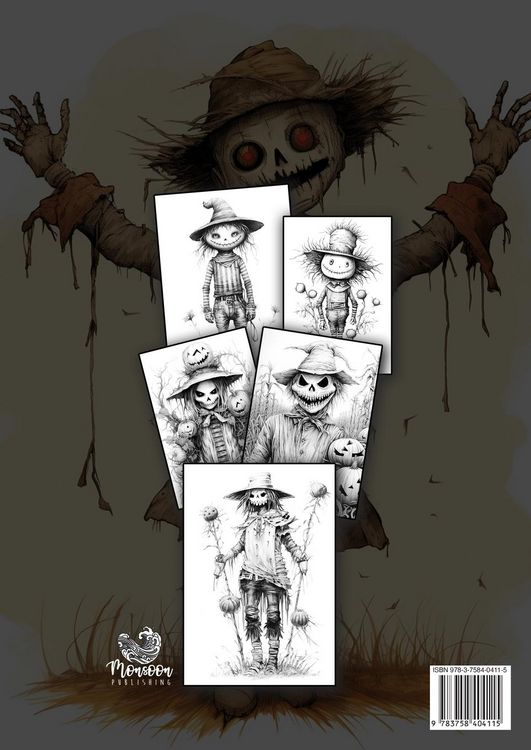 Produktbild: Vogelscheuchen Horror Malbuch f&uuml;r Ewachsene