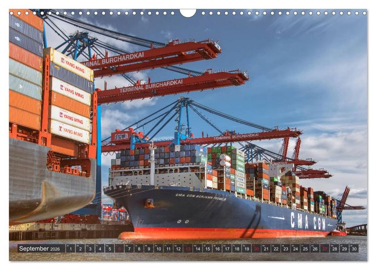 Produktbild: Hamburg - Ahoi zur gro&szlig;en Hafenrundfahrt (Wandkalender 2026 DIN A3 quer), CALVENDO Monatskalender