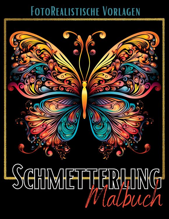 Produktbild: Malbuch Schmetterling &bdquo;Fotorealistisch&ldquo;.