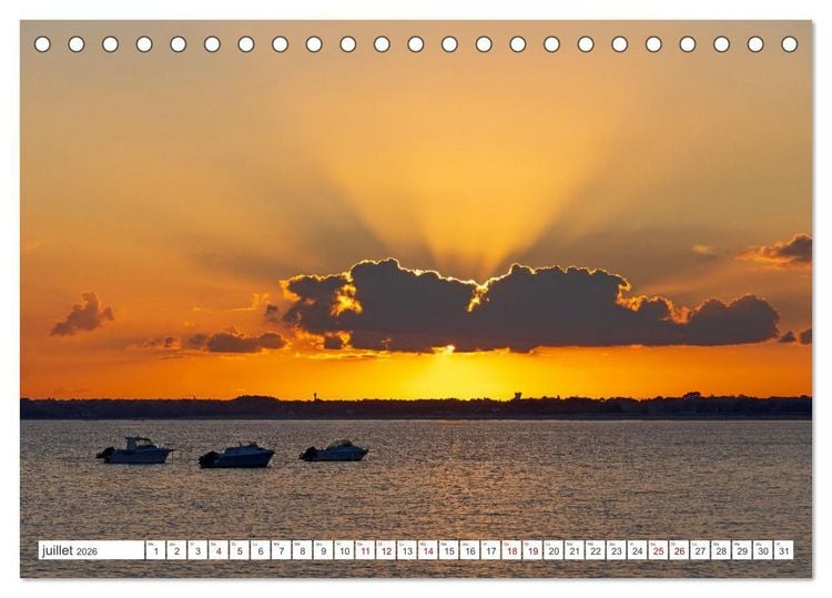Produktbild: &Agrave; la d&eacute;couverte de la Bretagne - En Finist&egrave;re Sud (Calendrier de bureau 2026 DIN A5 vertical), CALVENDO calendrier mensuel