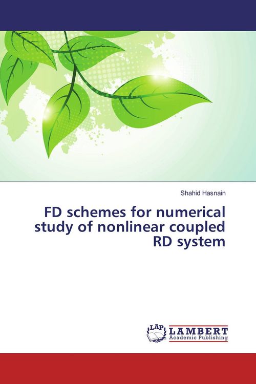 Produktbild: FD schemes for numerical study of nonlinear coupled RD system