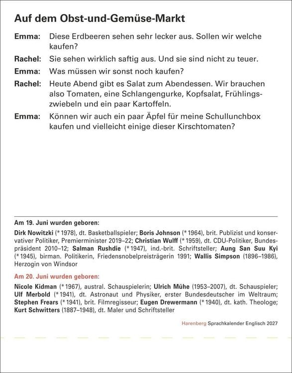 Produktbild: Englisch Sprachkalender 2027 - Englisch lernen leicht gemacht - Tagesabrei&szlig;kalender