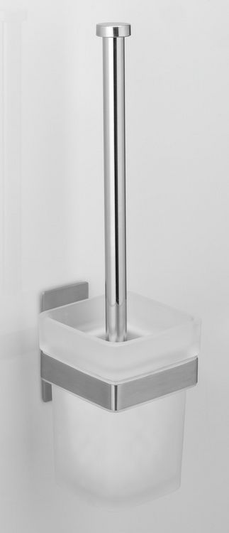 Produktbild: Turbo-Loc&reg; WC-Garnitur Mod. Genova Matt, Abnehmbarer Beh&auml;lter aus satiniertem Glas