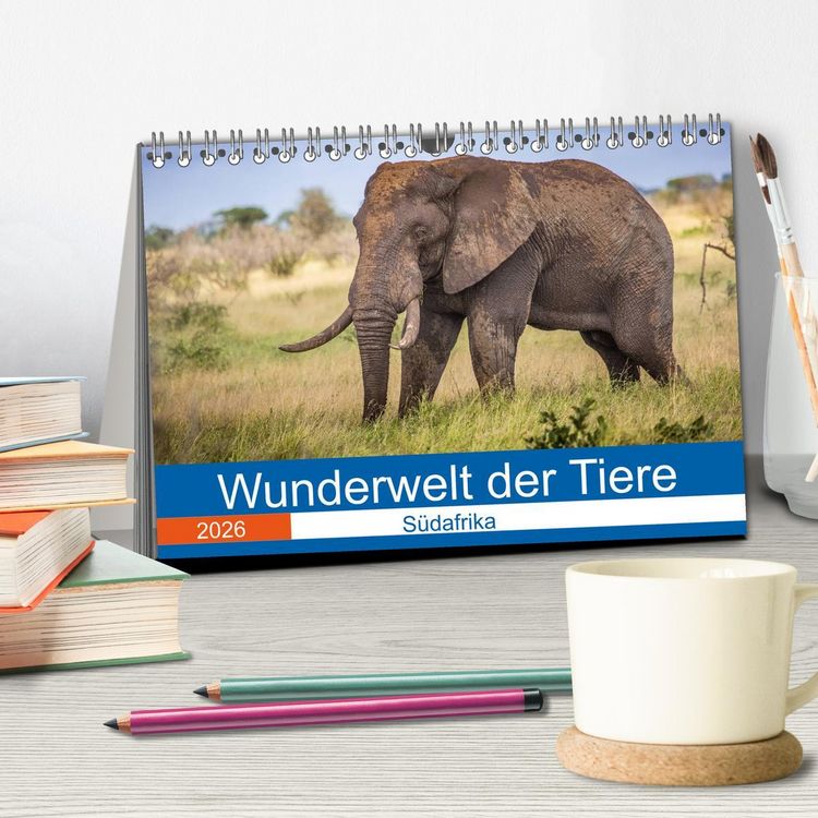 Produktbild: Wunderwelt der Tiere - S&uuml;dafrika (Tischkalender 2026 DIN A5 quer), CALVENDO Monatskalender