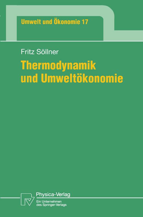 Produktbild: Thermodynamik und Umwelt&ouml;konomie