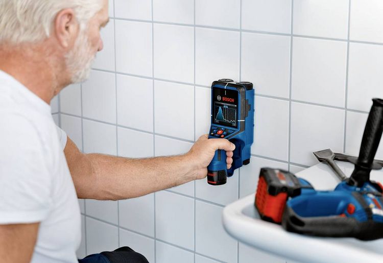 Produktbild: Bosch Professional Ortungsger&auml;t D-Tect 200 C 0601081601 Ortungstiefe (max.) 200 mm Geeignet f&uuml;r eisenhaltiges Metall, Holz, Kunststoff, nicht eise