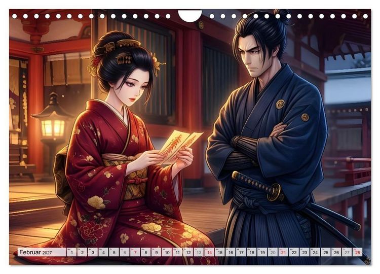 Produktbild: Meiji Mondkalender (Wandkalender 2027 DIN A4 quer), CALVENDO Monatskalender
