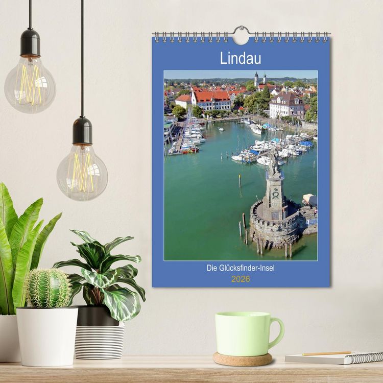Produktbild: Lindau. Die Gl&uuml;cksfinder-Insel (Wandkalender 2026 DIN A4 hoch), CALVENDO Monatskalender