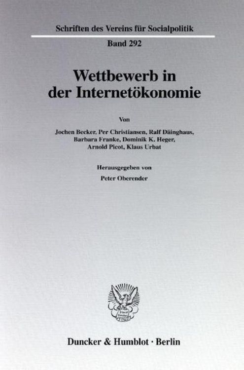Produktbild: Wettbewerb in der Internet&ouml;konomie.